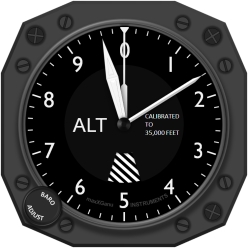 Altimeter - Dial with Needles